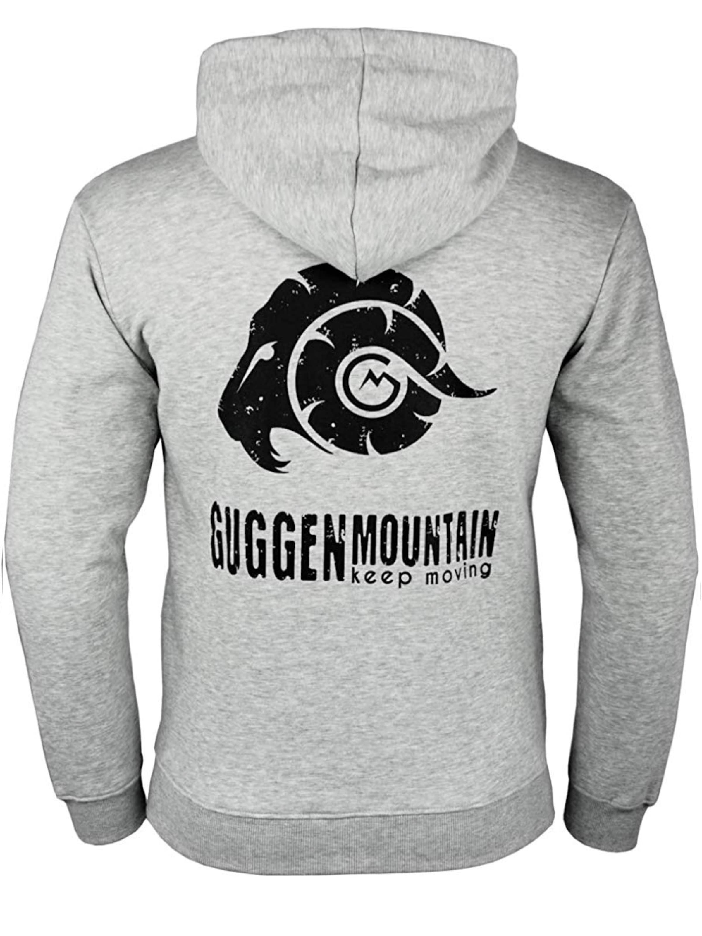 Guggen Mountain Sweatshirt 'Kapuzenpullover H06 Fleece Hoodie' in Grey: front
