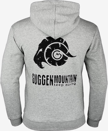Guggen Mountain Sweatshirt 'Kapuzenpullover H06 Fleece Hoodie' in Grau: Vorderseite