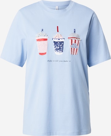 ONLY T-shirt 'ONLBURST' i blå: framsida