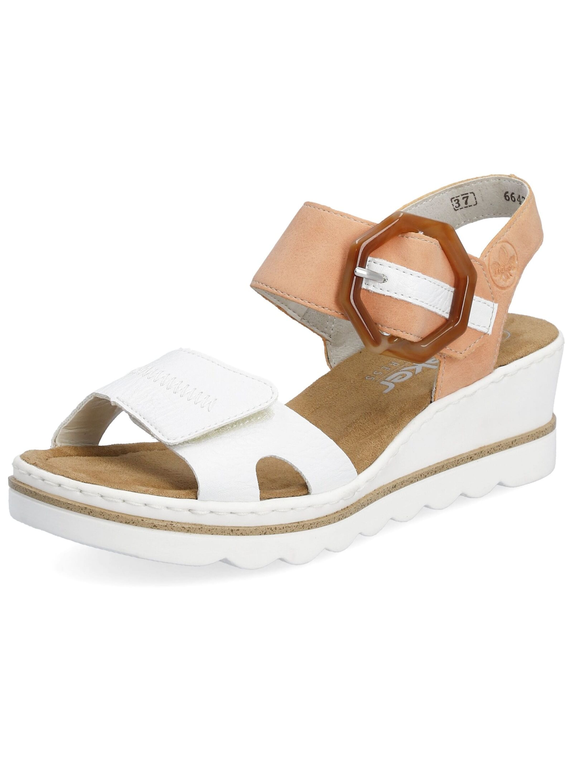 Sandales Rieker en blanc : devant