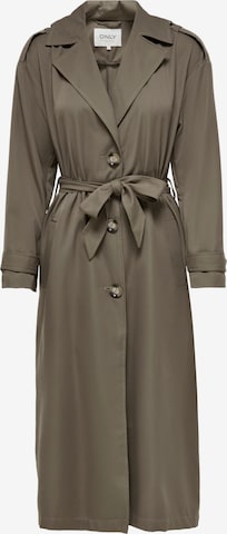 ONLY Between-Seasons Coat 'Line' in Brown: front