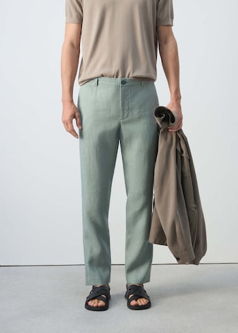 MANGO MAN Slimfit Hose 'Oyster' in Grün