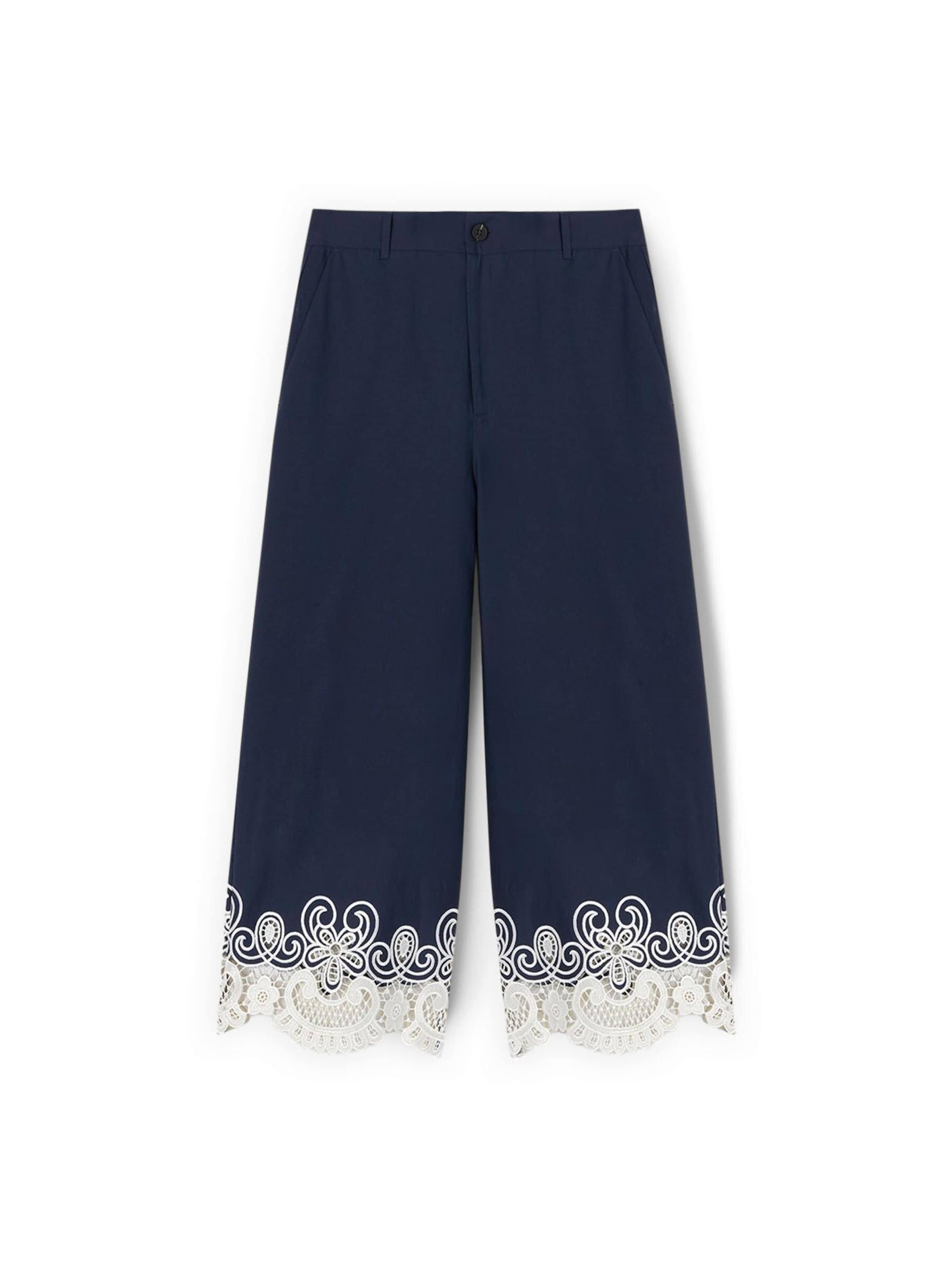 Effilé Pantalon MOTIVI en bleu : devant