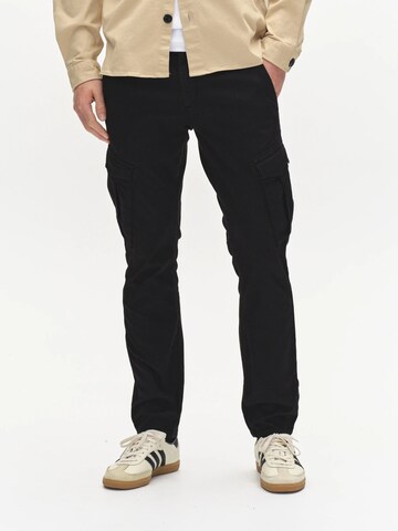 GABBA Slimfit Broek 'Paul' in Zwart: voorkant