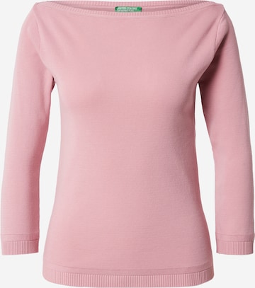 Pull-over UNITED COLORS OF BENETTON en rose : devant