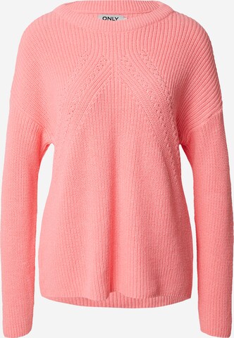 Pull-over 'BELLA' ONLY en rose : devant