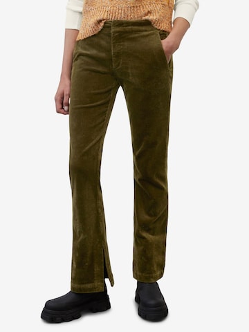 Marc O'Polo DENIM Flared Pants in Green: front