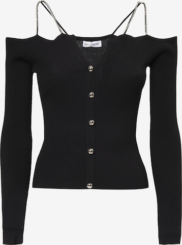 juoda Influencer Kardiganas: priekis