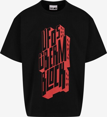 T-Shirt DEF en noir : devant