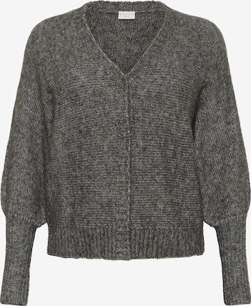 KAFFE CURVE Cardigan i grå: forside