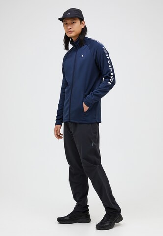 PEAK PERFORMANCE Fleece jas in Blauw: voorkant