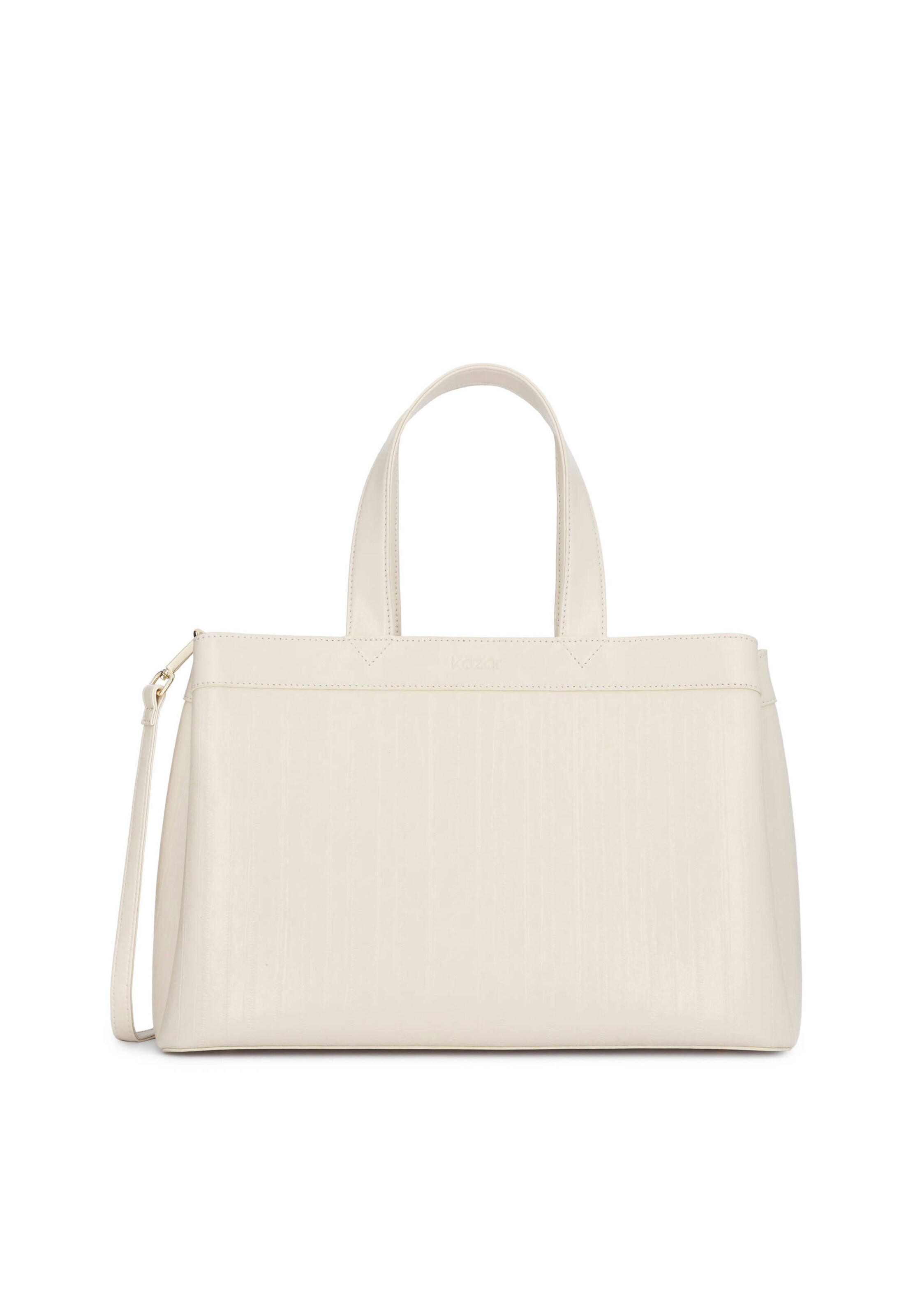 Borsa a mano di Kazar in bianco: frontale