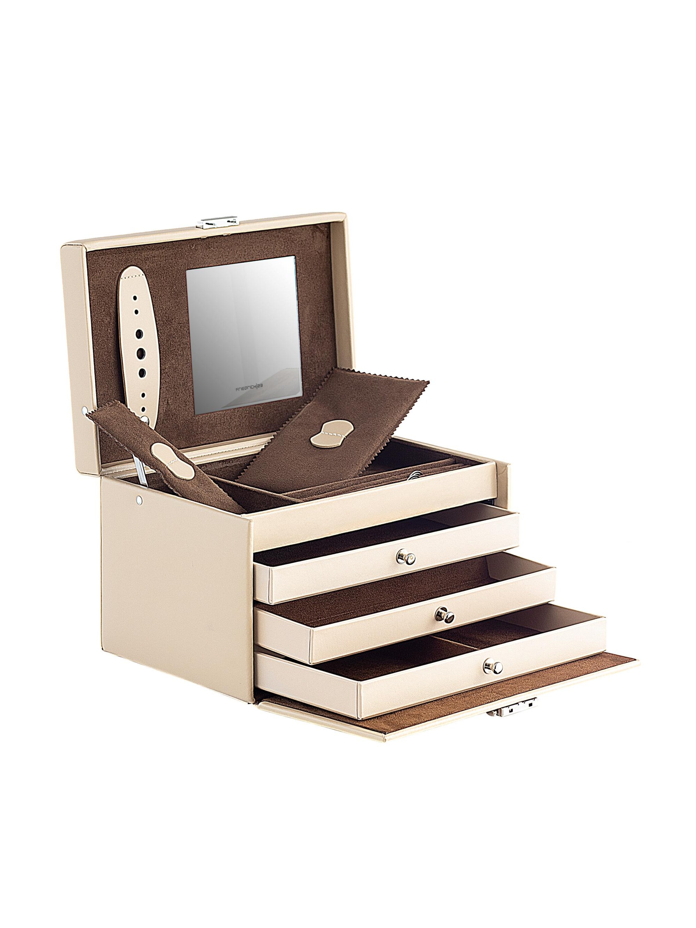 Friedrich23 Smykkeopbevaring 'Schmuckkasten - Leder' i beige