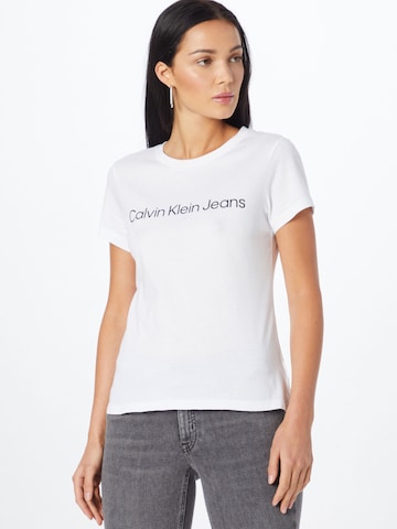 Calvin Klein Jeans T-Shirt in Weiß | ABOUT YOU