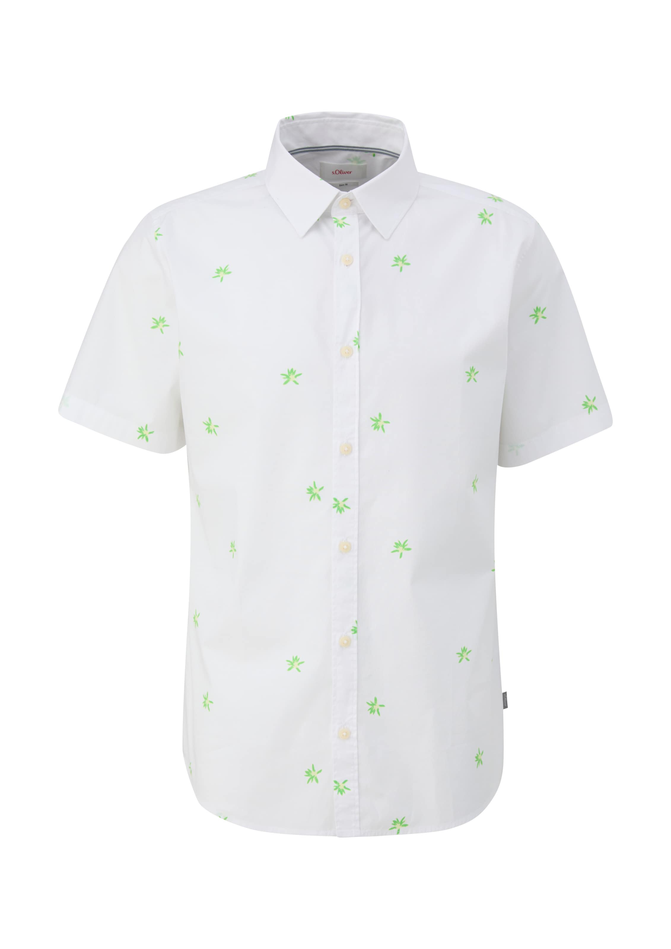 s.Oliver Regular fit Button Up Shirt in White: front
