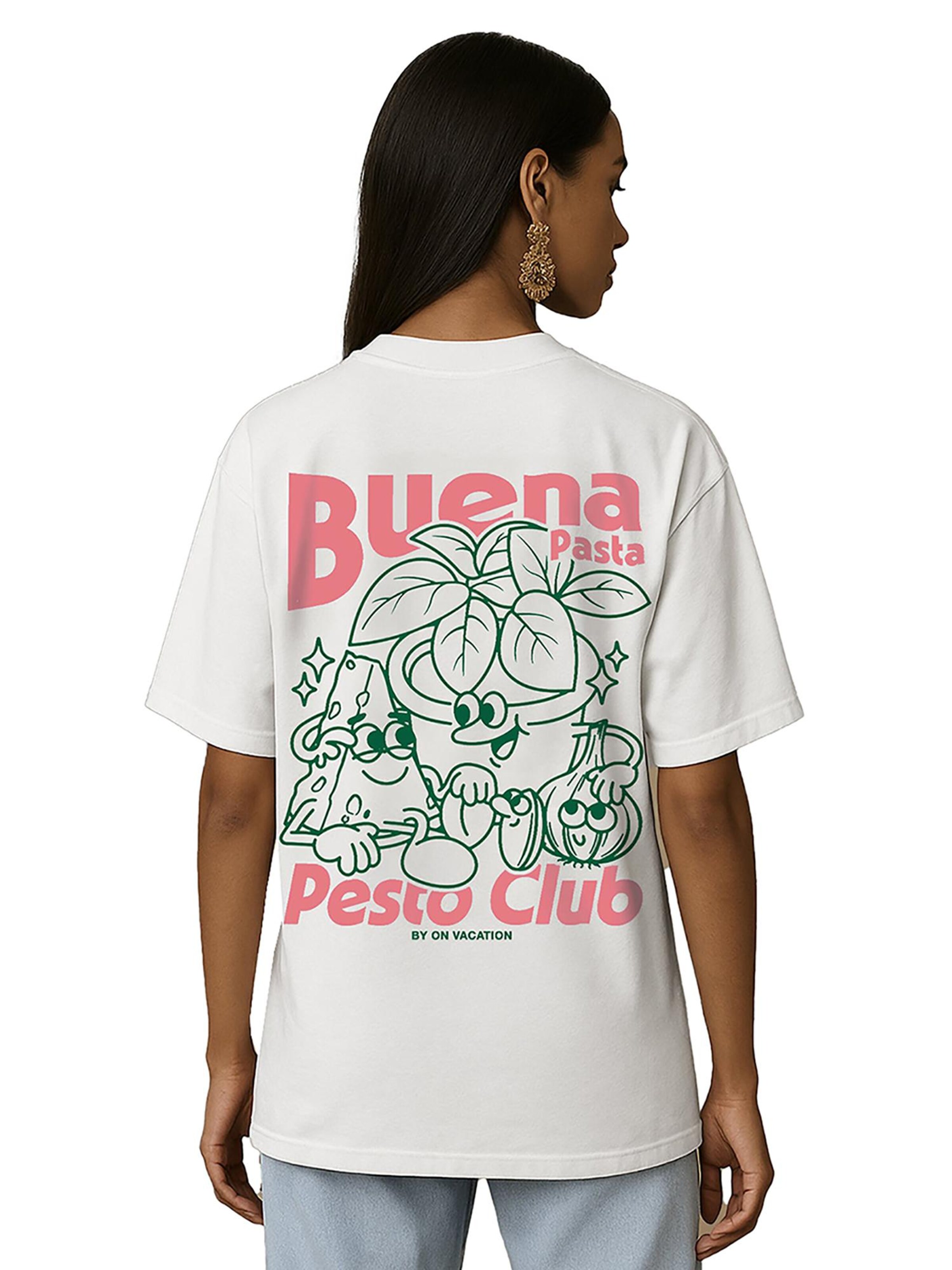 On Vacation Shirt 'Pesto Club'‌‌‌‌‌‌ in Weiß