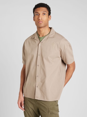 Denim Project Comfort fit Button Up Shirt in Brown: front