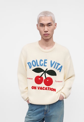 On Vacation Pullover 'Dolce Vita' in Beige: Vorderseite