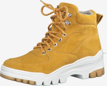 TAMARIS Lace-Up Ankle Boots in Yellow: front