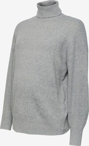 Pieces Maternity Sweater 'Cava' in Grey: front
