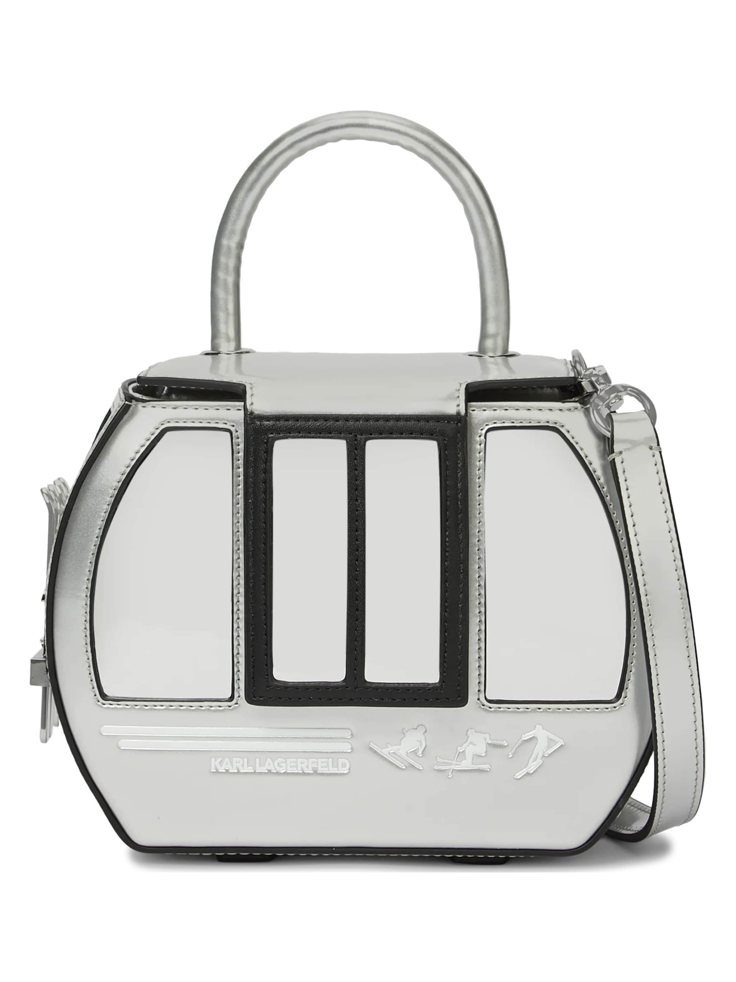 Karl Lagerfeld - Bolso de mano 'Ikon Gondelbahn' en plata: frente