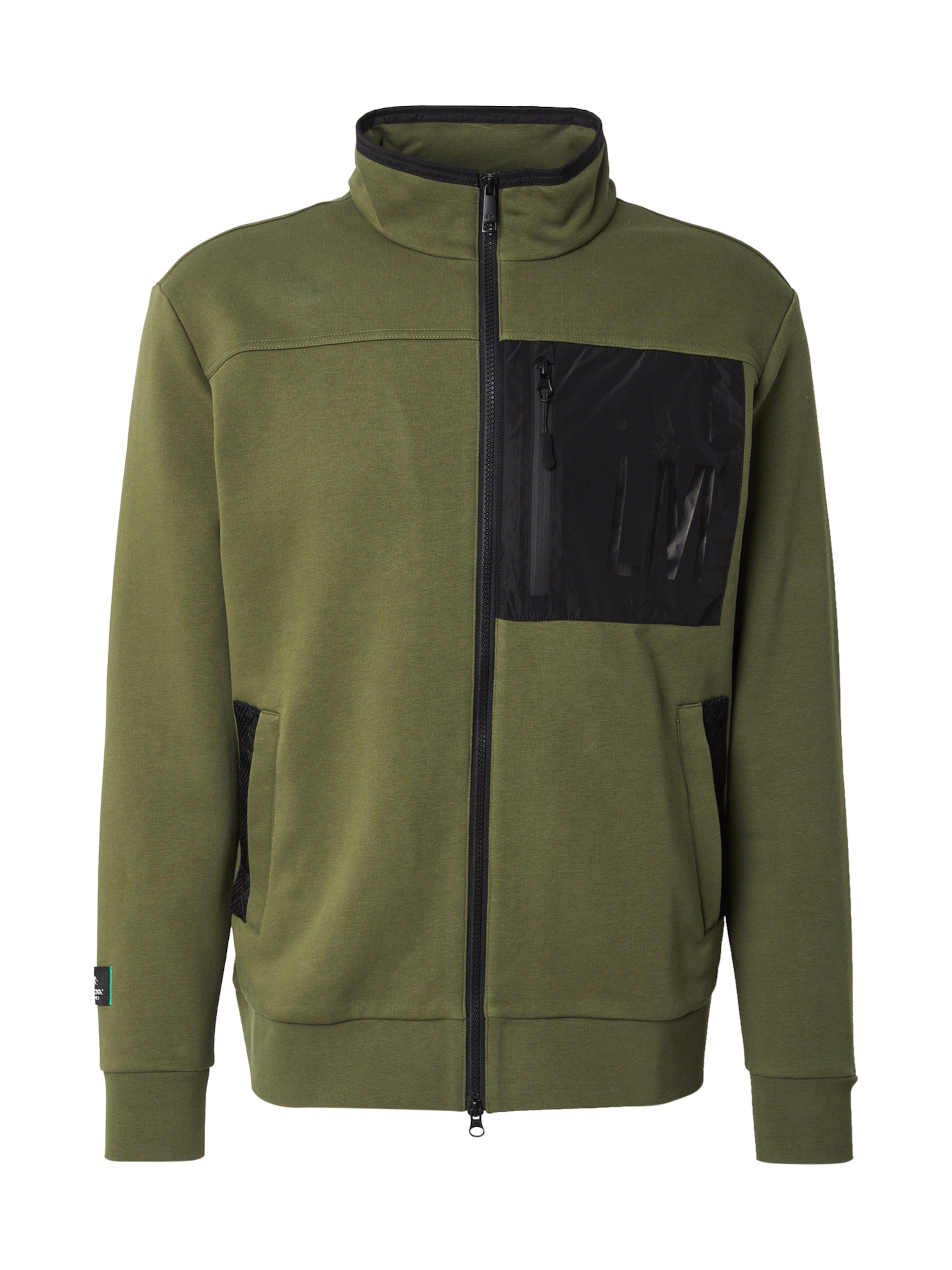 La Martina Sweatjacke in grün / schwarz, Produktansicht