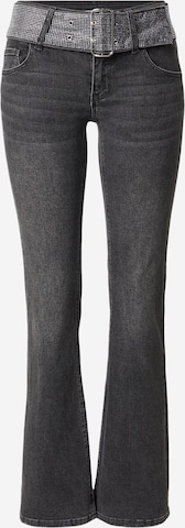 Tally WeijlFlared/zvonoliki kroj Traperice - crna boja: prednji dio