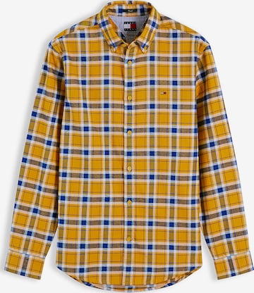 Tommy Jeans Regular fit Button Up Shirt in Yellow: front