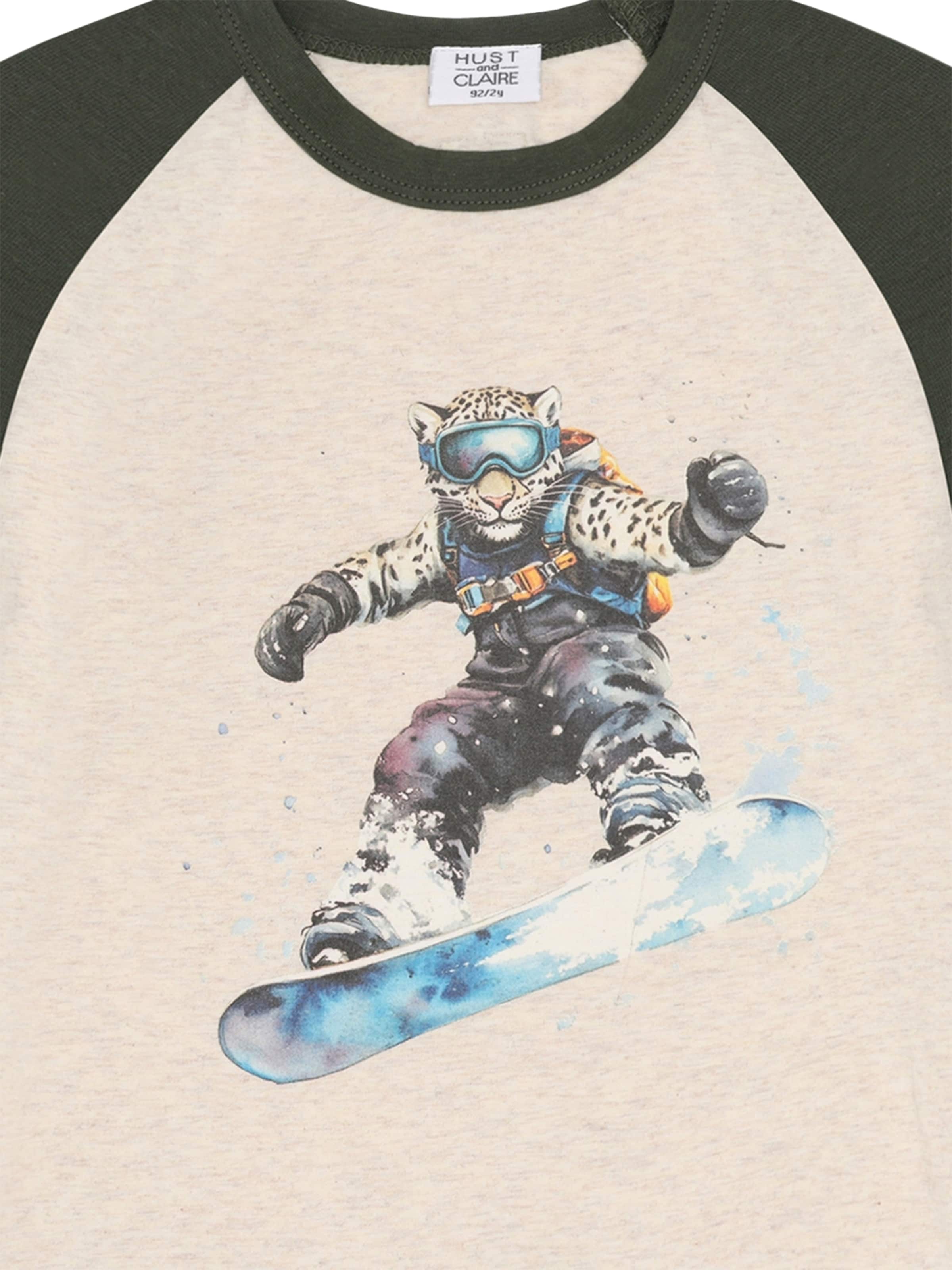 Hust & Claire Футболка 'Anton Snowleopard' в Бежевый