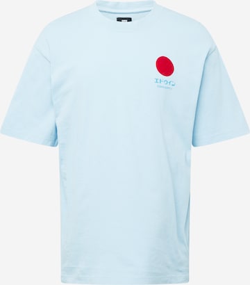 EDWIN T-shirt 'Japanese Sun' i blå: framsida