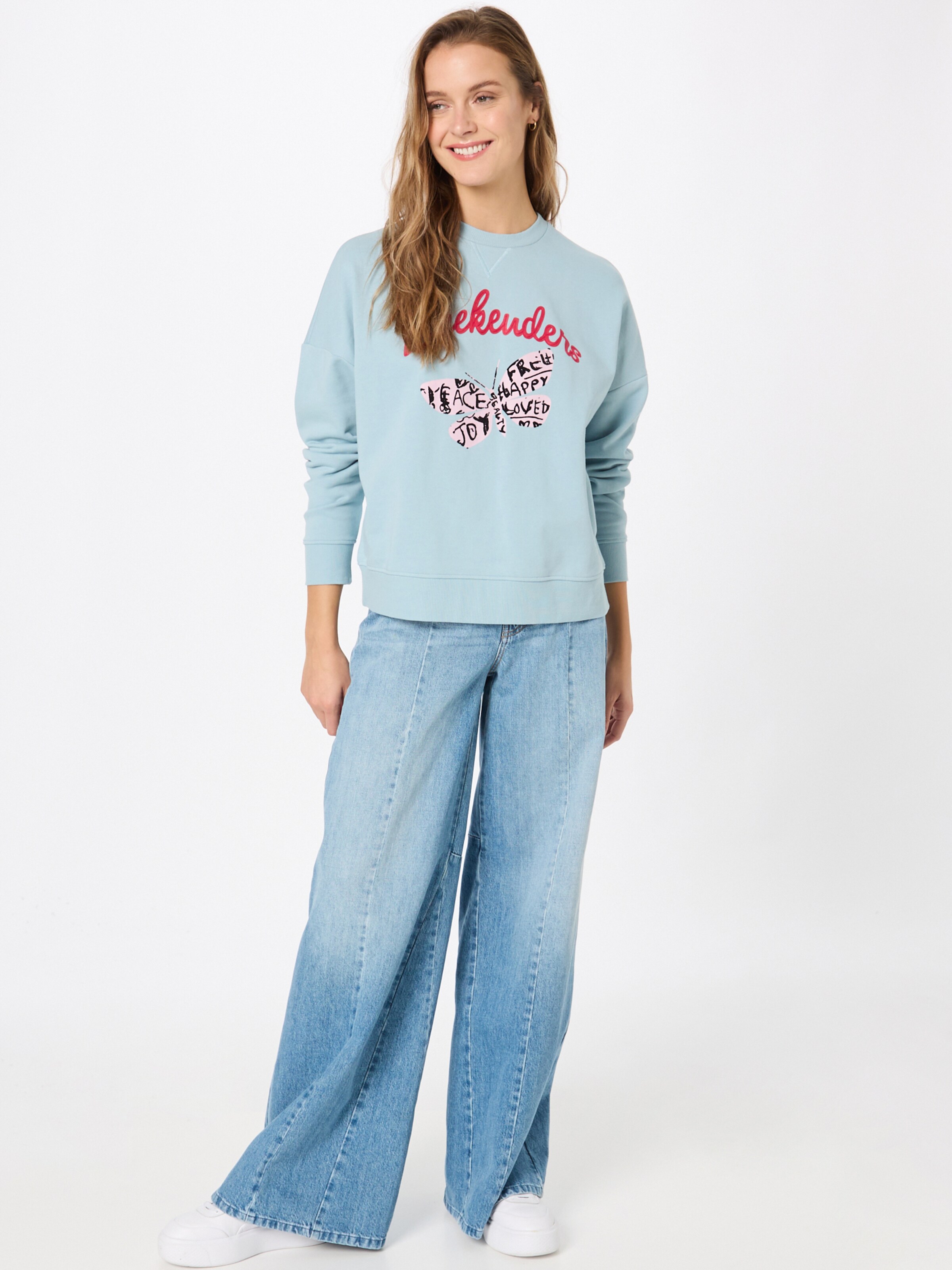 Frauen Sweat Weekend Max Mara Sweatshirt 'DONATA' in Hellblau - UM67066 Frauen Sweat Weekend Max Mara Sweatshirt 'DONATA' in Hellblau - UM67066