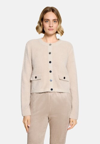 Betty Barclay Gebreid vest in Beige: voorkant