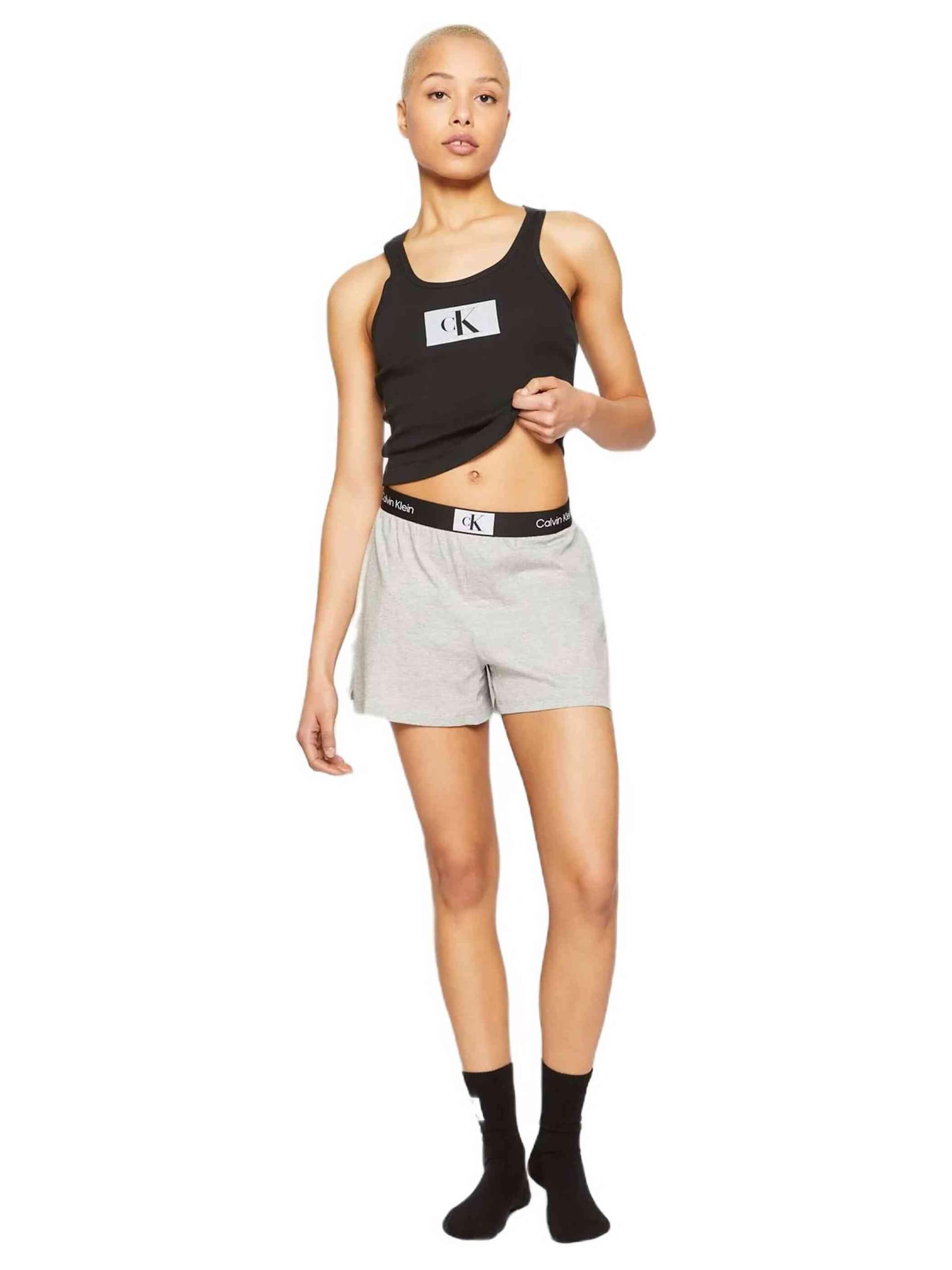 Calvin Klein - regular Pantalón deportivo en gris: frente