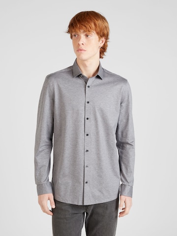 OLYMP Средняя посадка Рубашка '24/7 - Level 5' в Серый: спереди