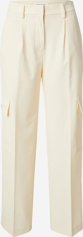 EDITED Kalhoty se sklady v pase 'Mako' – béžová: přední strana