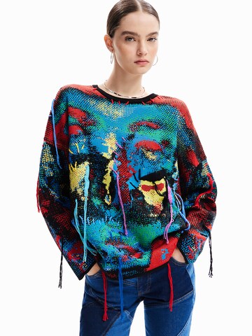 Desigual Sweater 'Thin Gauge' in Mixed colours: front