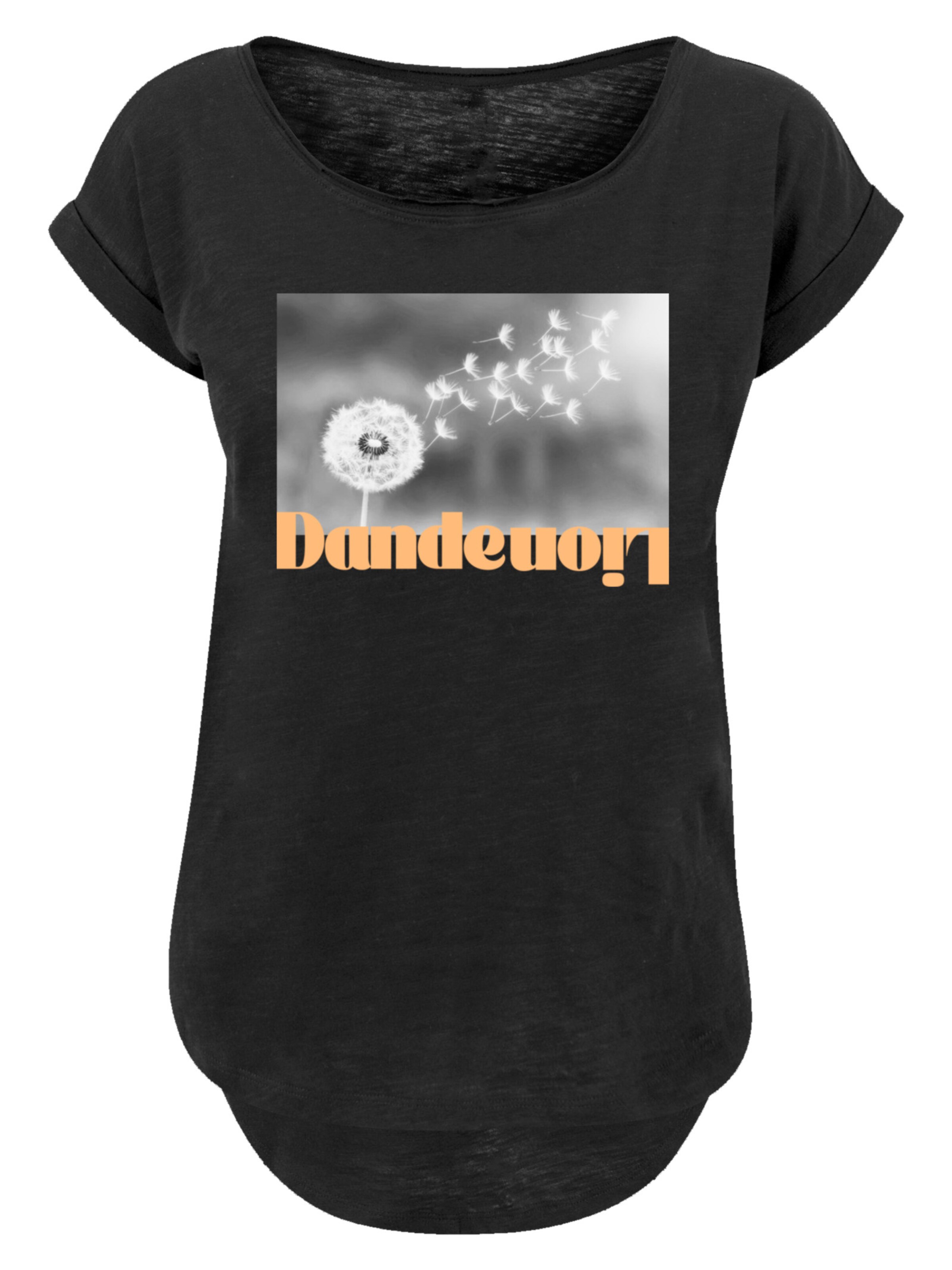 T-shirt 'Dandelion Blume' F4NT4STIC en noir : devant