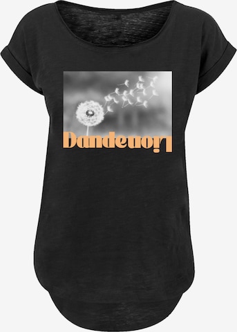 T-shirt 'Dandelion Blume' F4NT4STIC en noir : devant