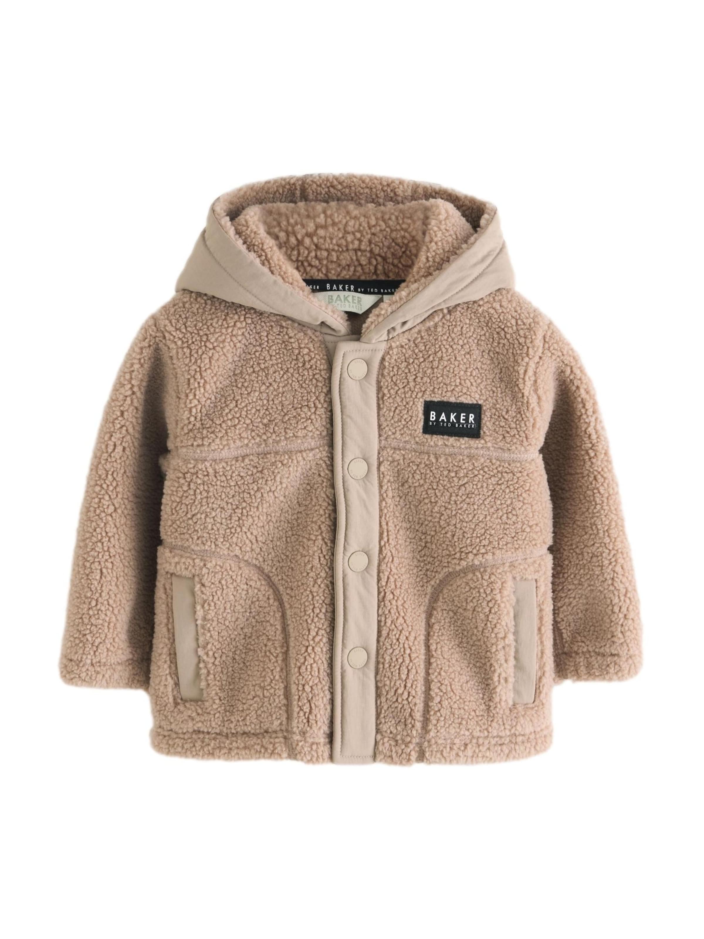 Baker by Ted Baker Fleece jas in Grijs: voorkant