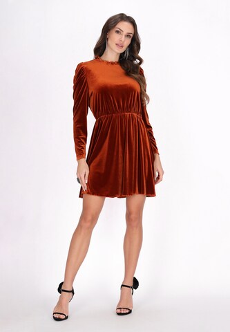 faina - Vestido de gala en marrón
