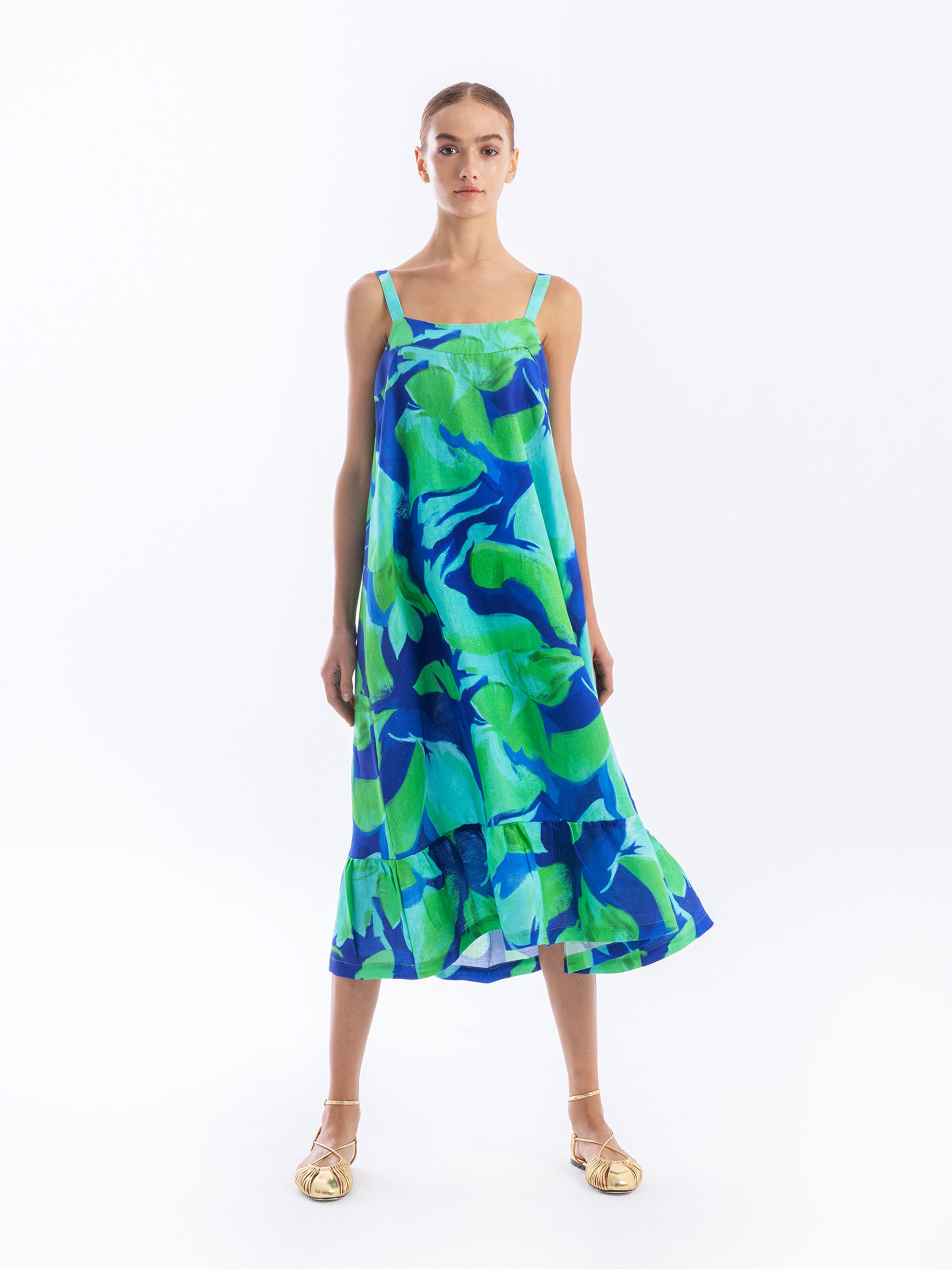 Haris Cotton Zomerjurk 'Haris Cotton' in Blauw: voorkant