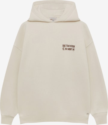 Pull&Bear Sweatshirt in Beige: predná strana