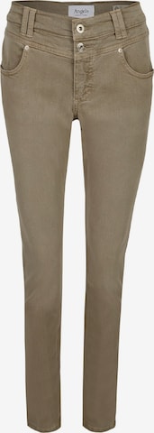 Angels Skinny Jeans in Brown: front