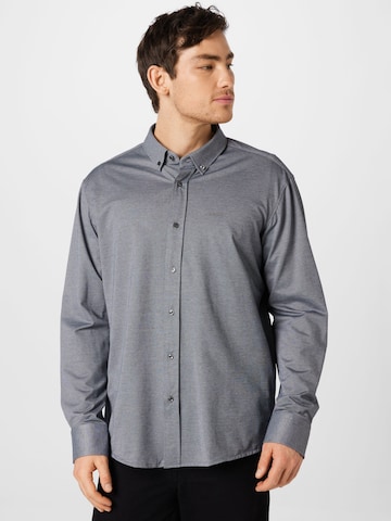 BOSS Black Regular fit Button Up Shirt 'Joe' in Grey: front