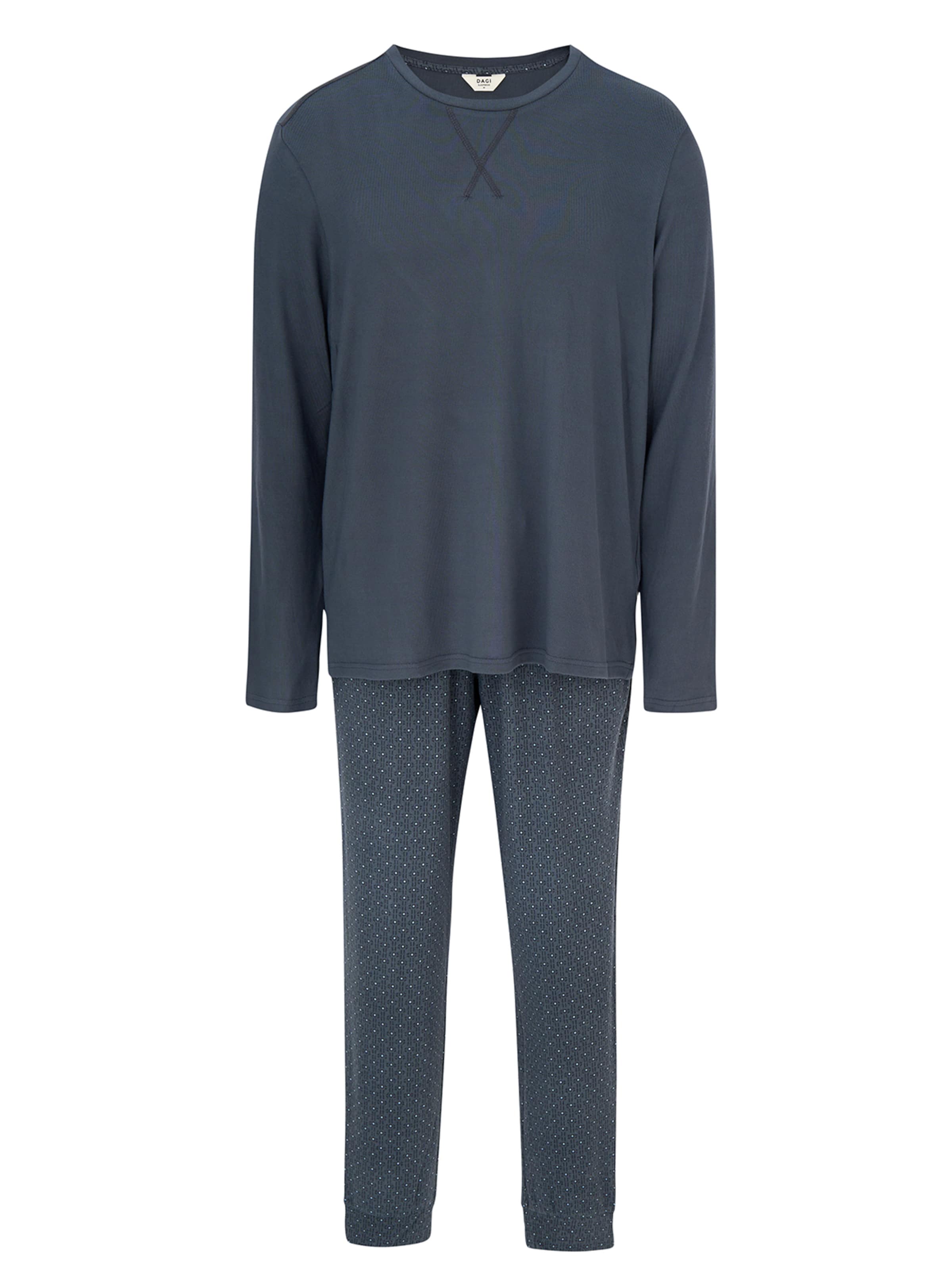 Dagi - Pijama largo en azul: frente