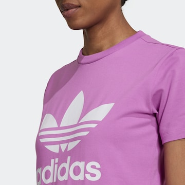 ADIDAS ORIGINALS Shirt 'Adicolor Classics Trefoil' in Purple