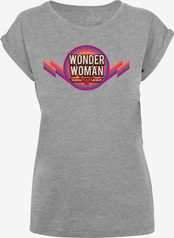 T-shirt 'DC Comics Wonder Woman Rainbow Logo' F4NT4STIC en gris : devant
