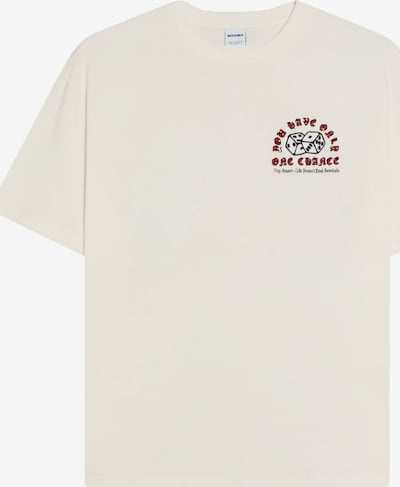 Bershka Paita 'DADOS JOKER' värissä punainen / musta / villanvalkoinen, Tuotenäkymä