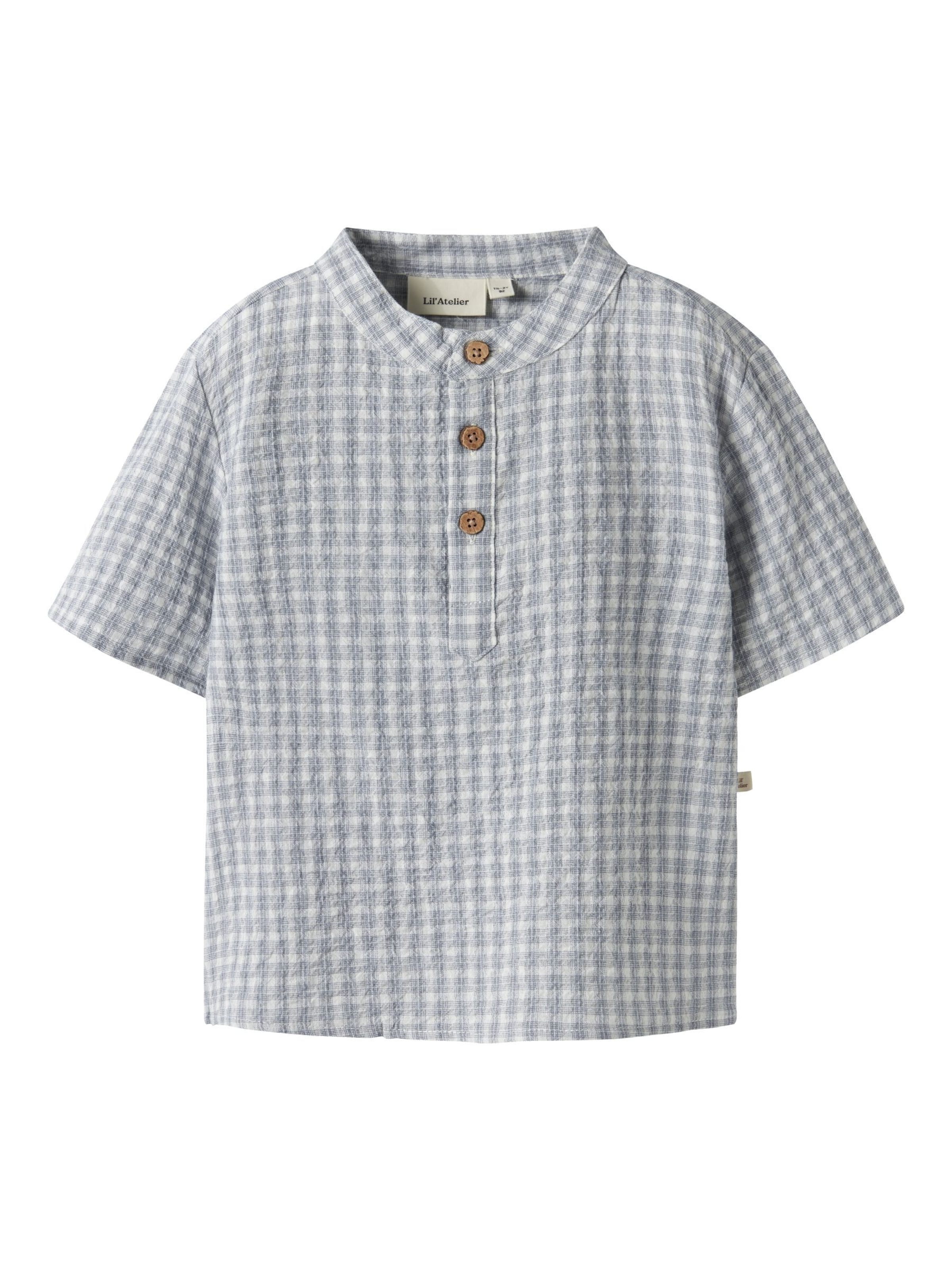 Lil'Atelier - Ajuste confortable Camisa en blanco: frente