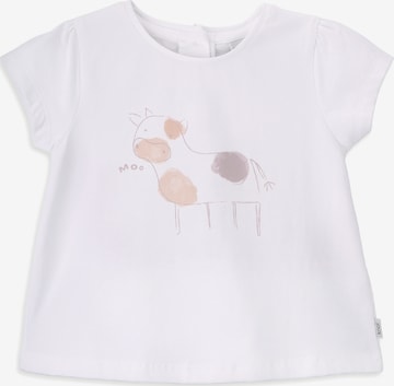 KNOT Majica 'Moo' | bela barva: sprednja stran